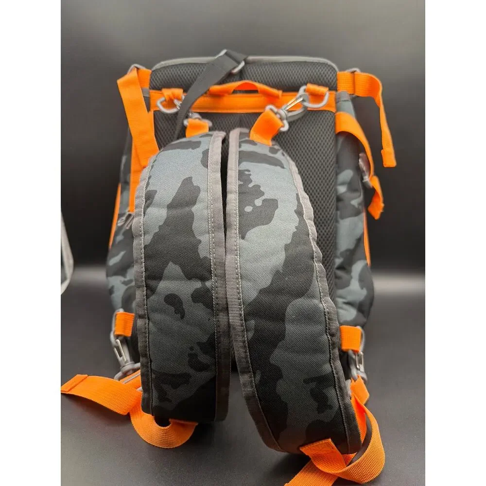 LINID Tactical Dog Backpack Camo Orange Adjustable Hiking Training Pack